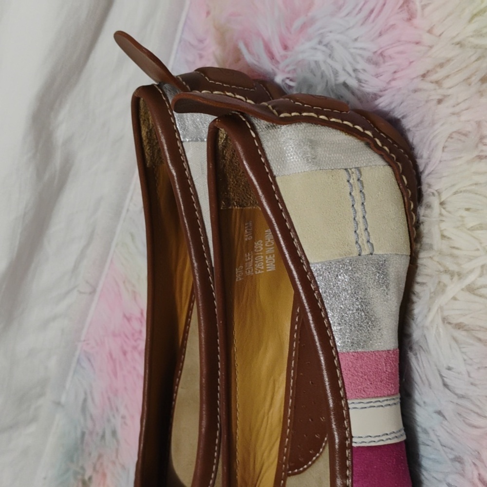 SALE! NWOT Coach Patchwork Jenilee Flats Sz.8.5 No Tags Or Box (X-100 CRATE) - Picture 2 of 16